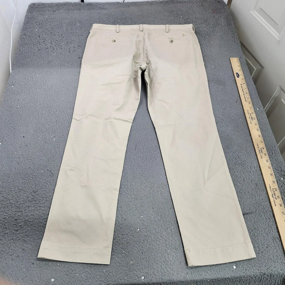 Polo Ralph Lauren Pants Mens 39x32 Beige Stretch Slim Fit Chino Straight Leg